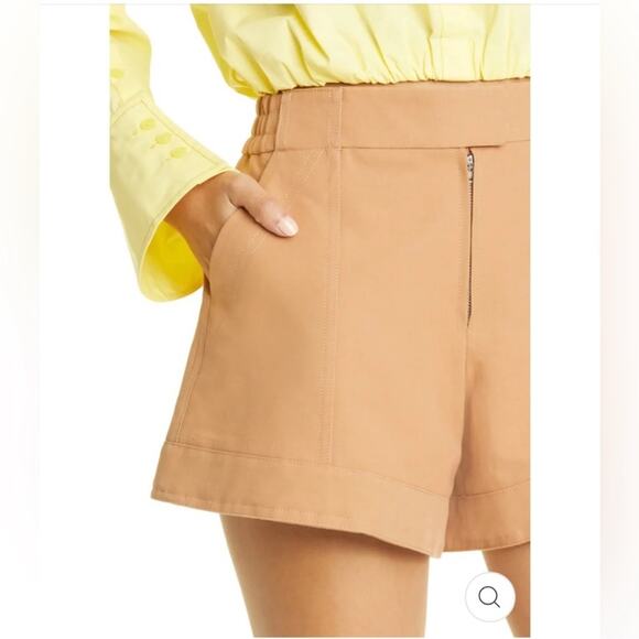 Jonathan Simkhai Size 8 Jett Remix Cargo Micro Shorts Nutmeg Tan Neutral Career - Picture 3 of 14